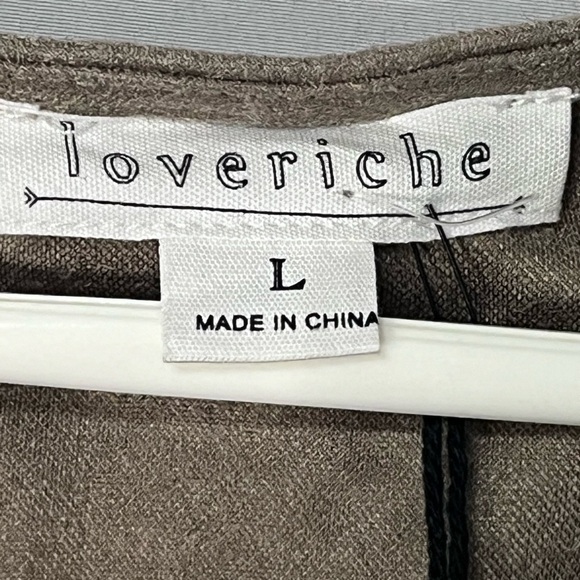 Love Riche large NWT suede like sleeveless dress with fringe. (J) - Picture 2 of 7